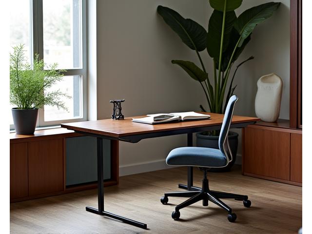ローズマリーシリーズの機能的な書斎デスクと椅子