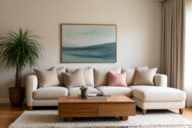 Menta Homeの家具で整えられた洗練されたリビングルーム